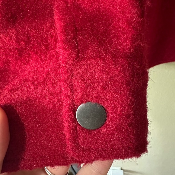 Wild Fable Red Oversized Teddy Jacket with Large Double Pockets and Snap Closure - Picture 6 of 6